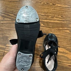 Capezio girls Jr. Tyette Tap Shoe, Black Patent, 9 W US Toddler